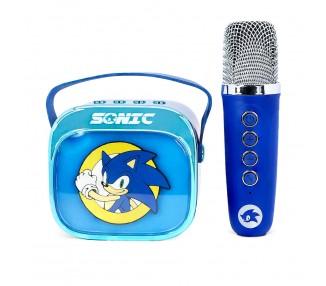 Altavoz y Micro Karaoke LED Sonic The Hedgehog