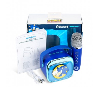 Altavoz y Micro Karaoke LED Sonic The Hedgehog