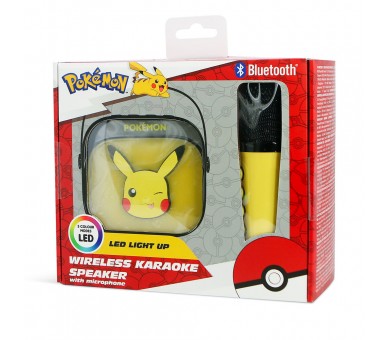 Altavoz y Micro Karaoke LED Pikachu Pokemon