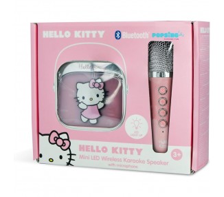 Altavoz y Micro Karaoke LED Hello Kitty