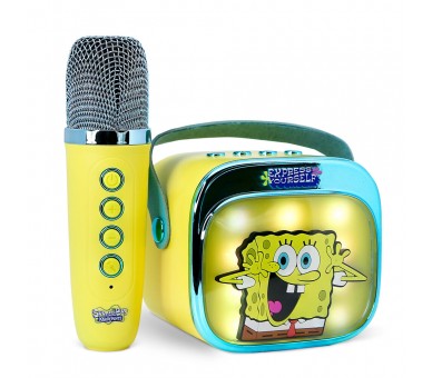 Altavoz y Micro Karaoke LED Bob Esponja