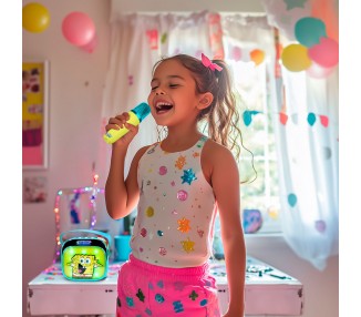 Altavoz y Micro Karaoke LED Bob Esponja