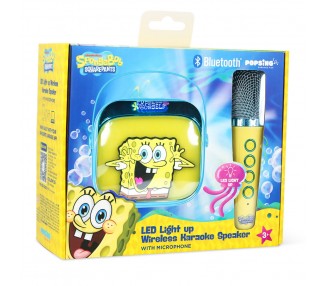 Altavoz y Micro Karaoke LED Bob Esponja