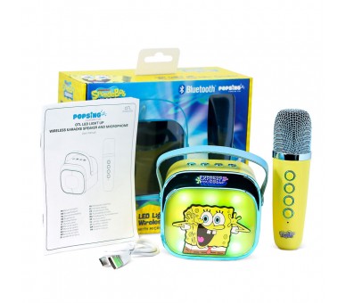 Altavoz y Micro Karaoke LED Bob Esponja
