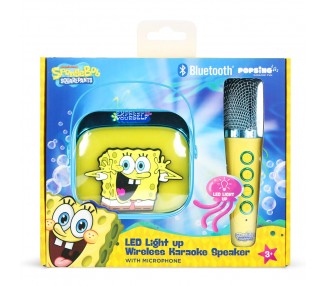 Altavoz y Micro Karaoke LED Bob Esponja