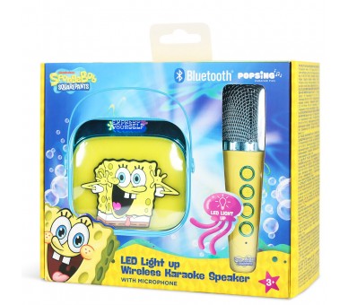 Altavoz y Micro Karaoke LED Bob Esponja