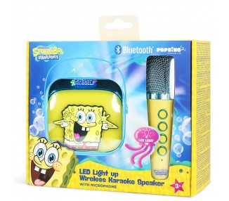 Altavoz y Micro Karaoke LED Bob Esponja
