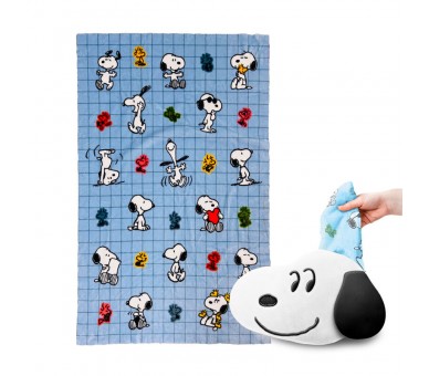 Almohada y manta de viaje 2 en 1 Snoopy & Woodstock Snoopy