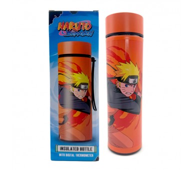 Botella acero inoxidable termo Naruto Shippuden termometro 450ml