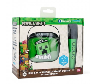 Altavoz y Micro Karaoke LED Minecraft