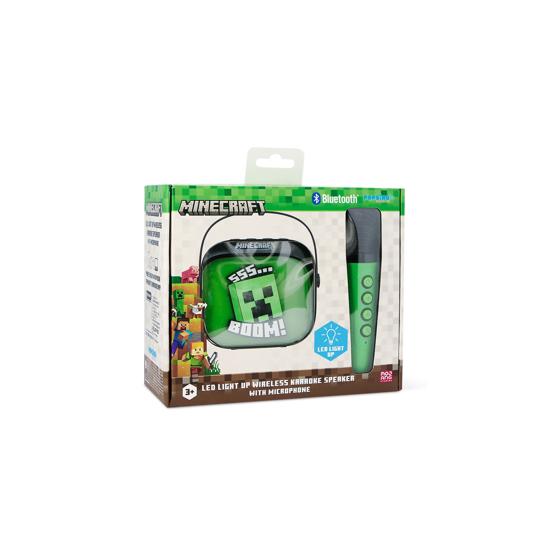 Altavoz y Micro Karaoke LED Minecraft