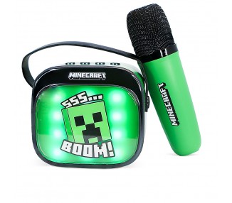 Altavoz y Micro Karaoke LED Minecraft