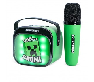 Altavoz y Micro Karaoke LED Minecraft