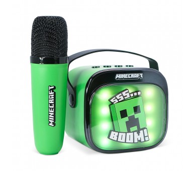 Altavoz y Micro Karaoke LED Minecraft
