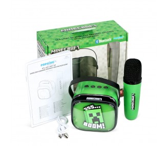 Altavoz y Micro Karaoke LED Minecraft