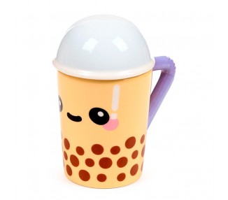 Taza con tapa te con Burbujas Foodiemals Boba 300ml
