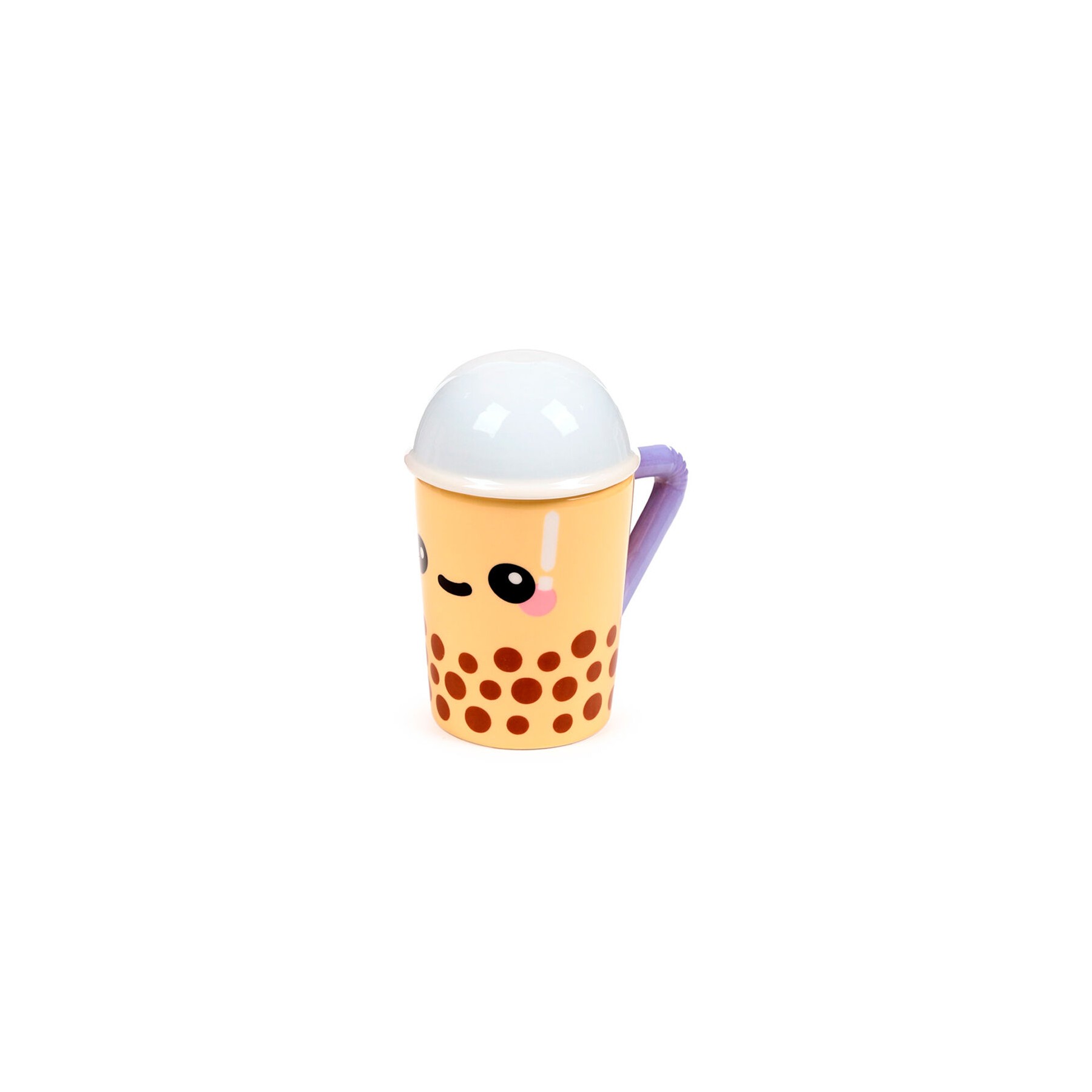 Taza con tapa te con Burbujas Foodiemals Boba 300ml