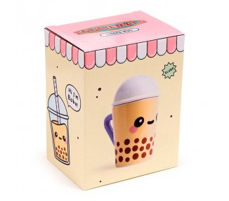 Taza con tapa te con Burbujas Foodiemals Boba 300ml