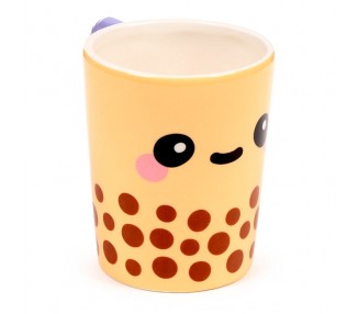 Taza con tapa te con Burbujas Foodiemals Boba 300ml