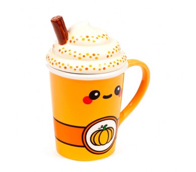 Taza con tapa de Calabaza Foodiemals Latte 325ml