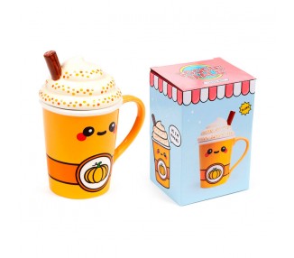 Taza con tapa de Calabaza Foodiemals Latte 325ml