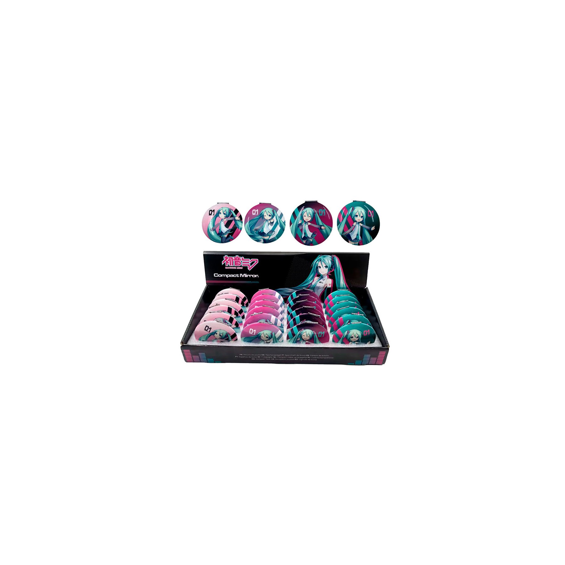Espejo de bolsillo Hatsune Miku surtido