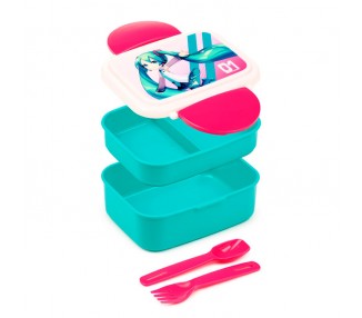 Sandwichera + cubiertos Hatsune Miku