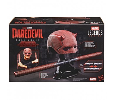 Replica Mascara + Baston de combate Born Again Daredevil Marvel Legends Series