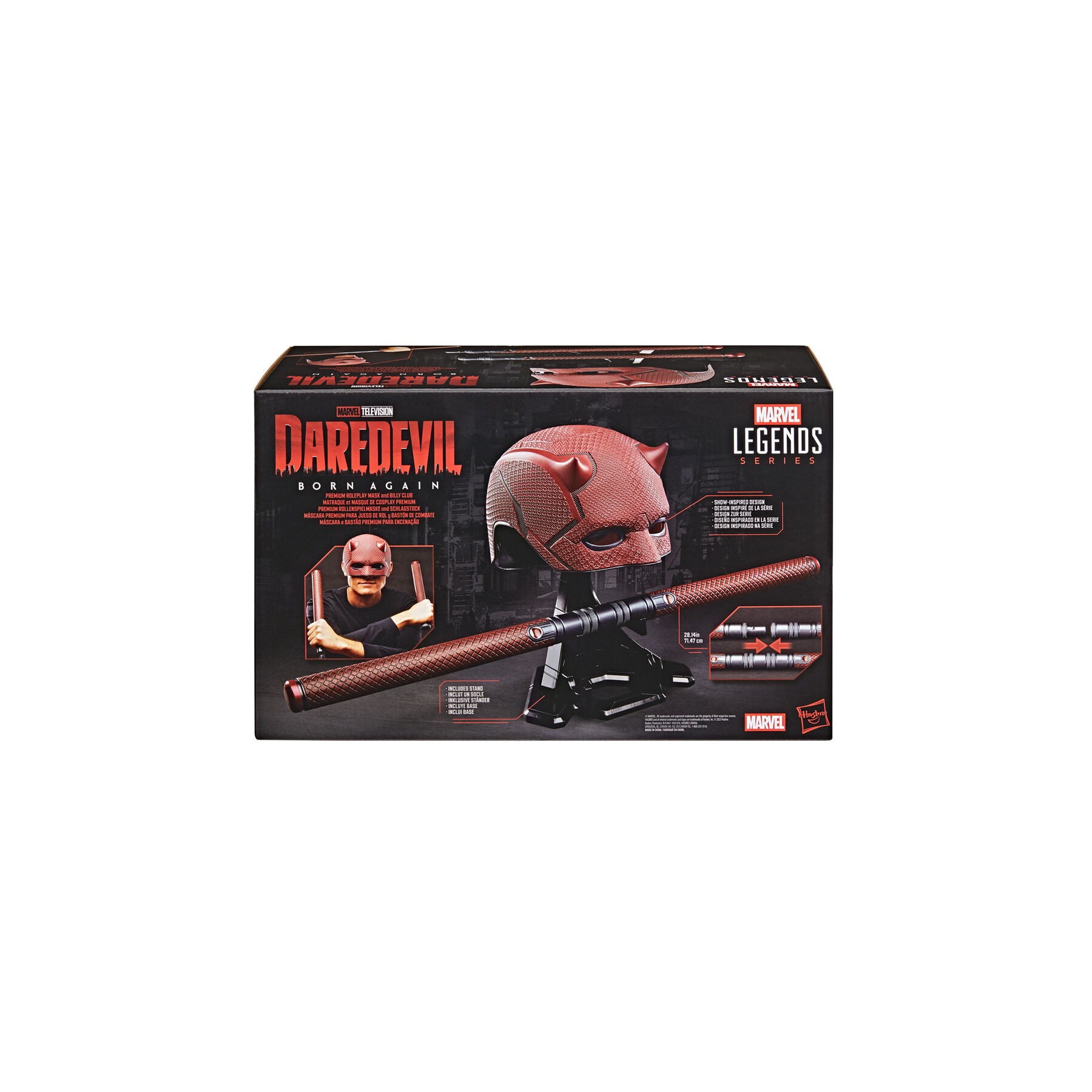 Replica Mascara + Baston de combate Born Again Daredevil Marvel Legends Series
