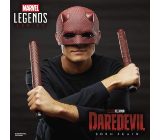 Replica Mascara + Baston de combate Born Again Daredevil Marvel Legends Series