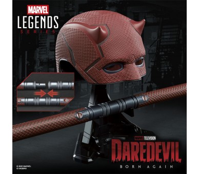Replica Mascara + Baston de combate Born Again Daredevil Marvel Legends Series