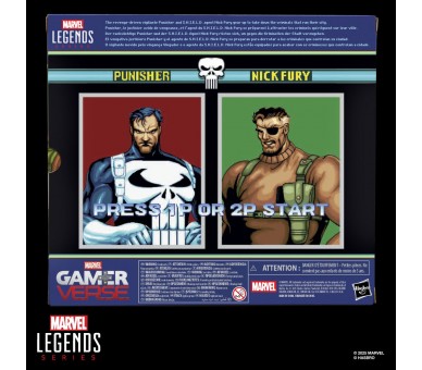 Blister 2 figuras Punisher & Nick Fury The Punisher Gamerverse Marvel Legends Series 15cm