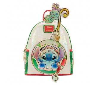 Mochila Holiday Stitch Disney Loungefly 26cm