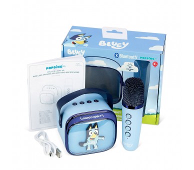 Altavoz y Micro Karaoke LED Bluey