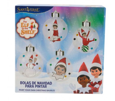 Bolas de Navidad para Pintar The Elf On The Shelf