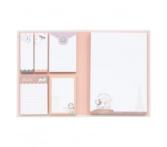 Cuaderno A6 notas adhesivas Bonjour Marie Los Aristogatos Disney
