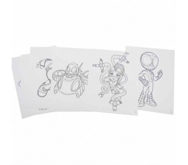 Libro Colorear + Lapices Spidey Marvel