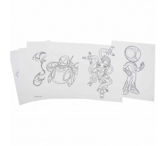 Libro Colorear + Lapices Spidey Marvel