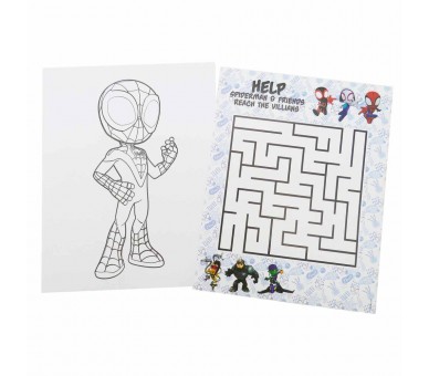 Libro Colorear + Lapices Spidey Marvel