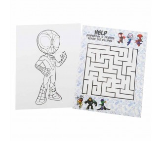 Libro Colorear + Lapices Spidey Marvel