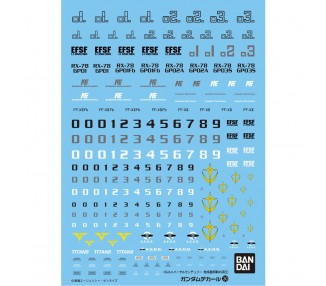 Pegatinas Agua Gundam Decal 30 HGUC Earth Federation 1