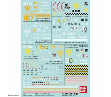Pegatinas Agua Gundam Decal 110 MSV Multiuse 1