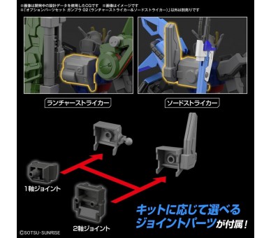 Set Partes Opcionales Gunpla 02 Launcher & Sword Striker