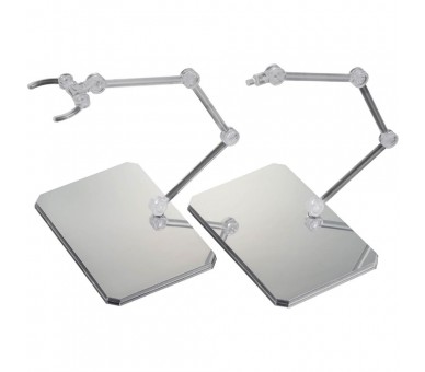 Base Exhibicion Action Base 6 Transparente con Pegatinas Espejo