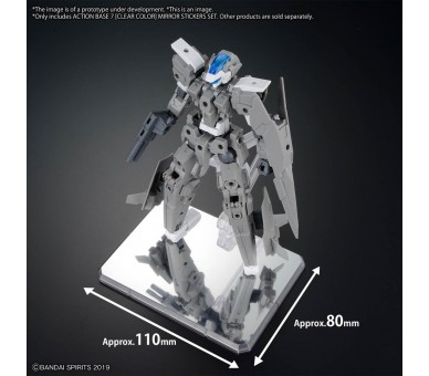 Base Exhibicion Action Base 7 Transparente con Pegatinas Espejo