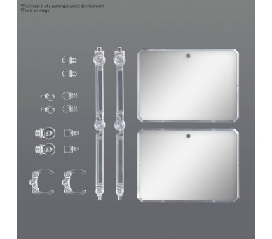 Base Exhibicion Action Base 7 Transparente con Pegatinas Espejo