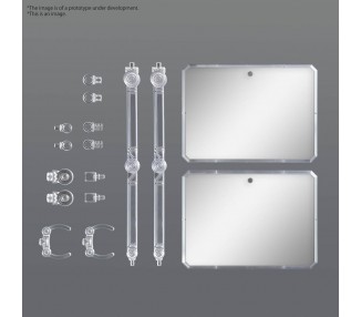 Base Exhibicion Action Base 7 Transparente con Pegatinas Espejo