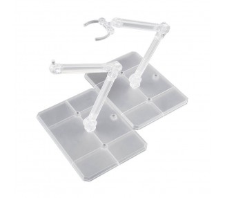 Base Exhibicion Action Base 7 Transparente con Pegatinas GQUX