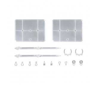 Base Exhibicion Action Base 7 Transparente con Pegatinas GQUX