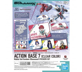 Base Exhibicion Action Base 7 Transparente con Pegatinas GQUX